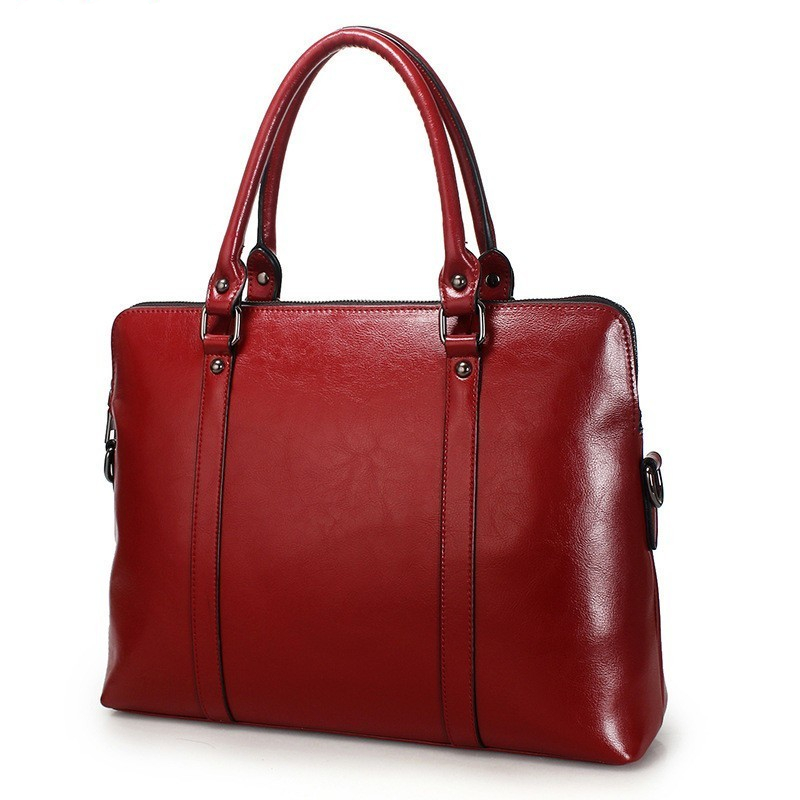Premium Genuine Leather 14 Inch Briefcase for Women - Leatherya