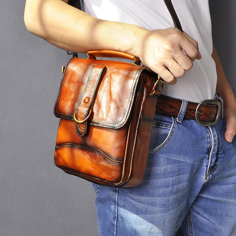 Premium Leather Shoulder Bag for Men - Leatherya